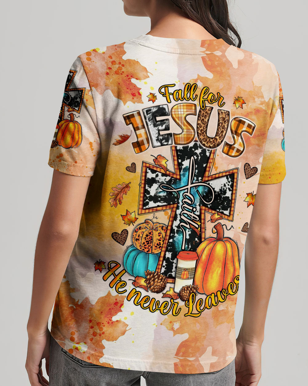 Fall For Jesus Autumn Women's All Over Print Shirt - Tlno1407234