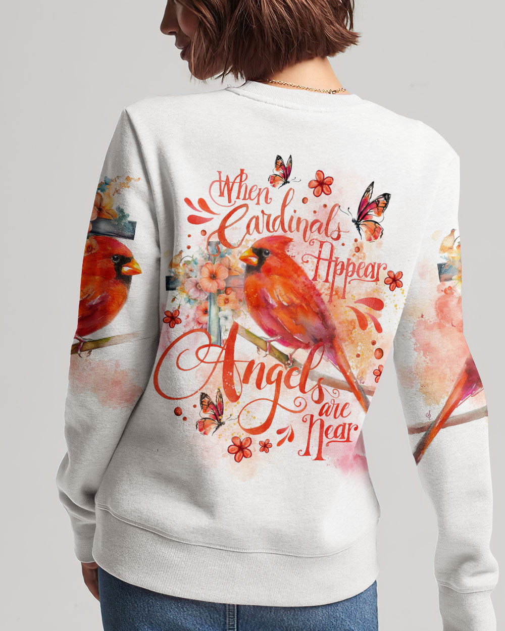 When Cardinals Appear Angels Are Near Women's All Over Print Shirt - Tlno1707237