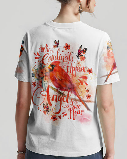 When Cardinals Appear Angels Are Near Women's All Over Print Shirt - Tlno1707237