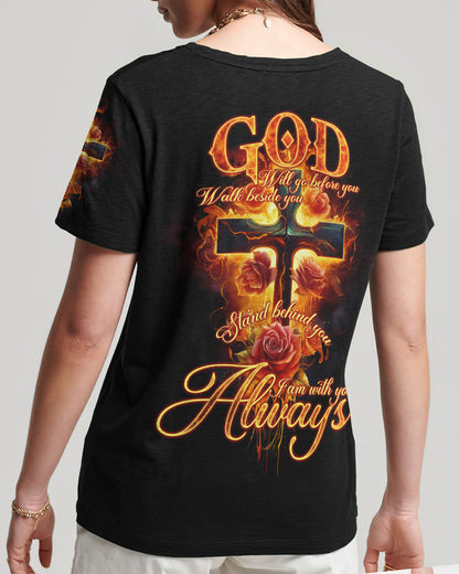 God Will Go Before You Women's All Over Print Shirt - Tlno2107234