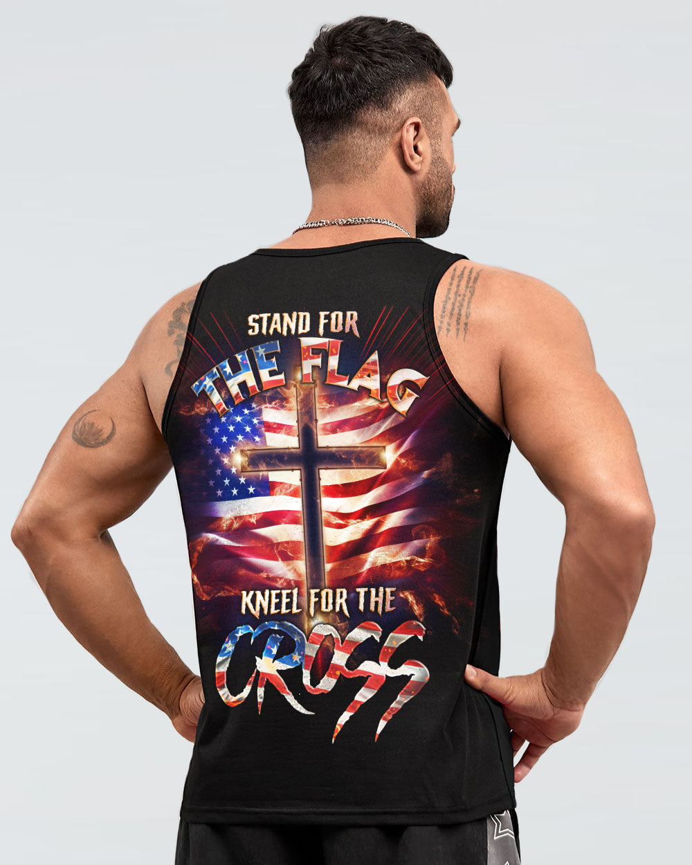 Stand For The Flag Kneel For The Cross Men's All Over Print Shirt - Tlno2407233