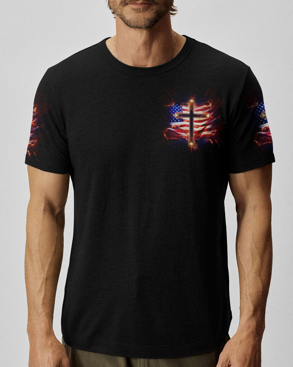 Stand For The Flag Kneel For The Cross Men's All Over Print Shirt - Tlno2407233