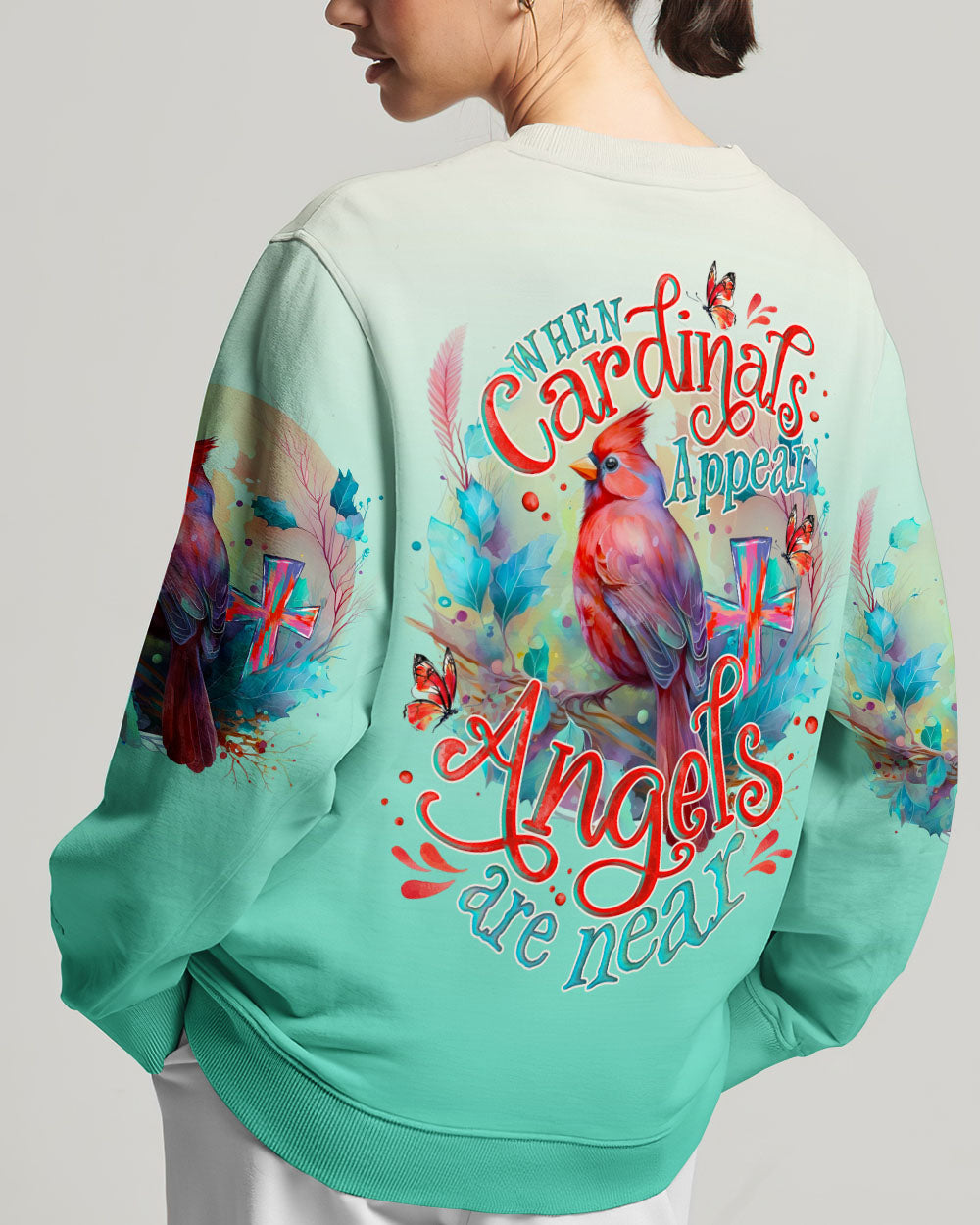 When Cardinals Appear Angels Are Near Women's All Over Print Shirt - Tlno2507239