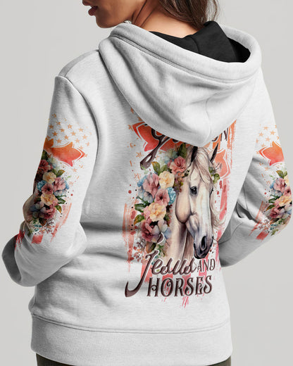 Runs On Jesus And Horses Women's All Over Print Shirt - Tlnt1907234