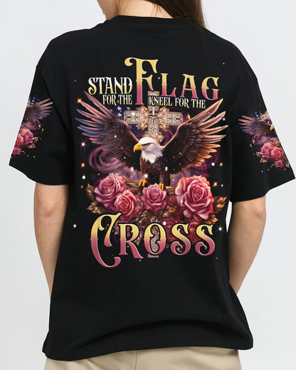 Stand For The Flag Kneel For The Cross Eagle Women's All Over Print Shirt - Tlnt2707234