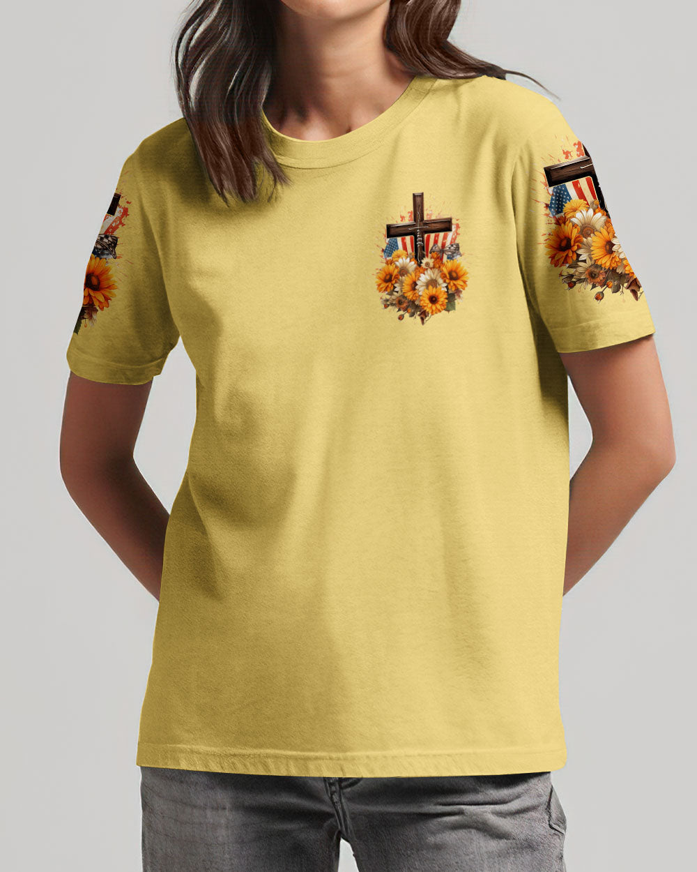 Stand For The Flag Kneel For The Cross Women's All Over Print Shirt - Tlnz0607233