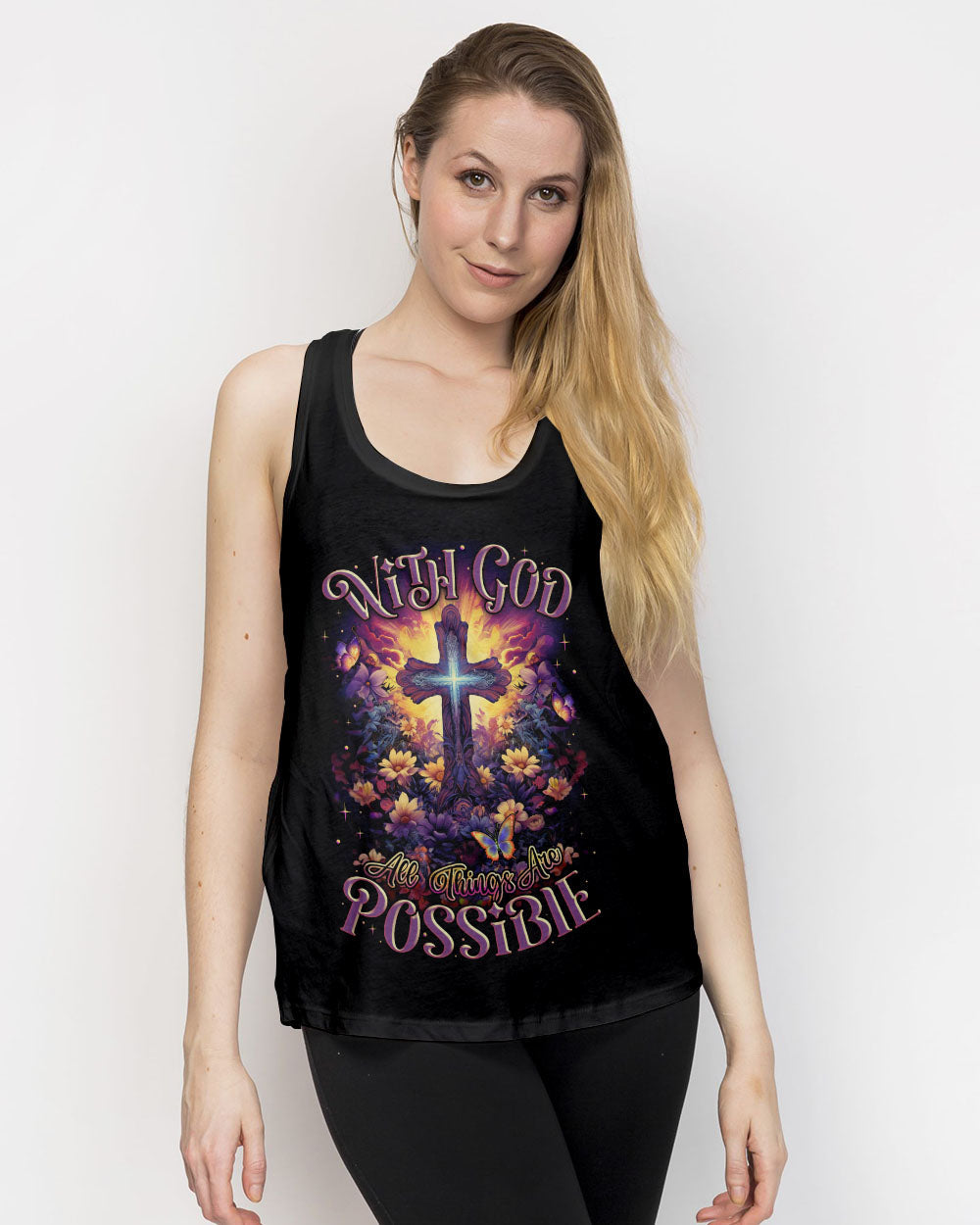 With God All Things Are Possible Women's All Over Print Shirt - Tlnz1107234