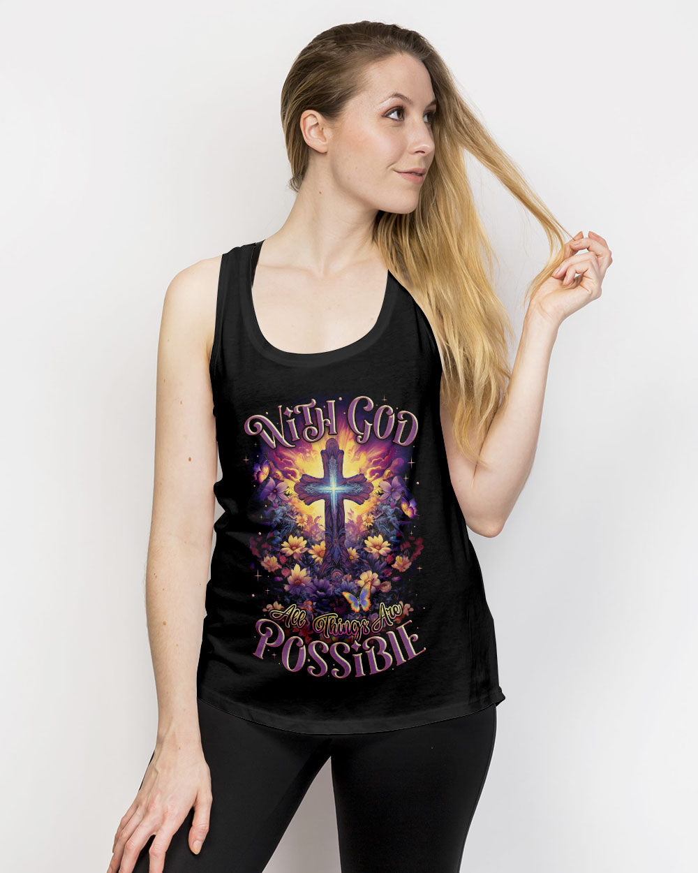 With God All Things Are Possible Women's All Over Print Shirt - Tlnz1107234