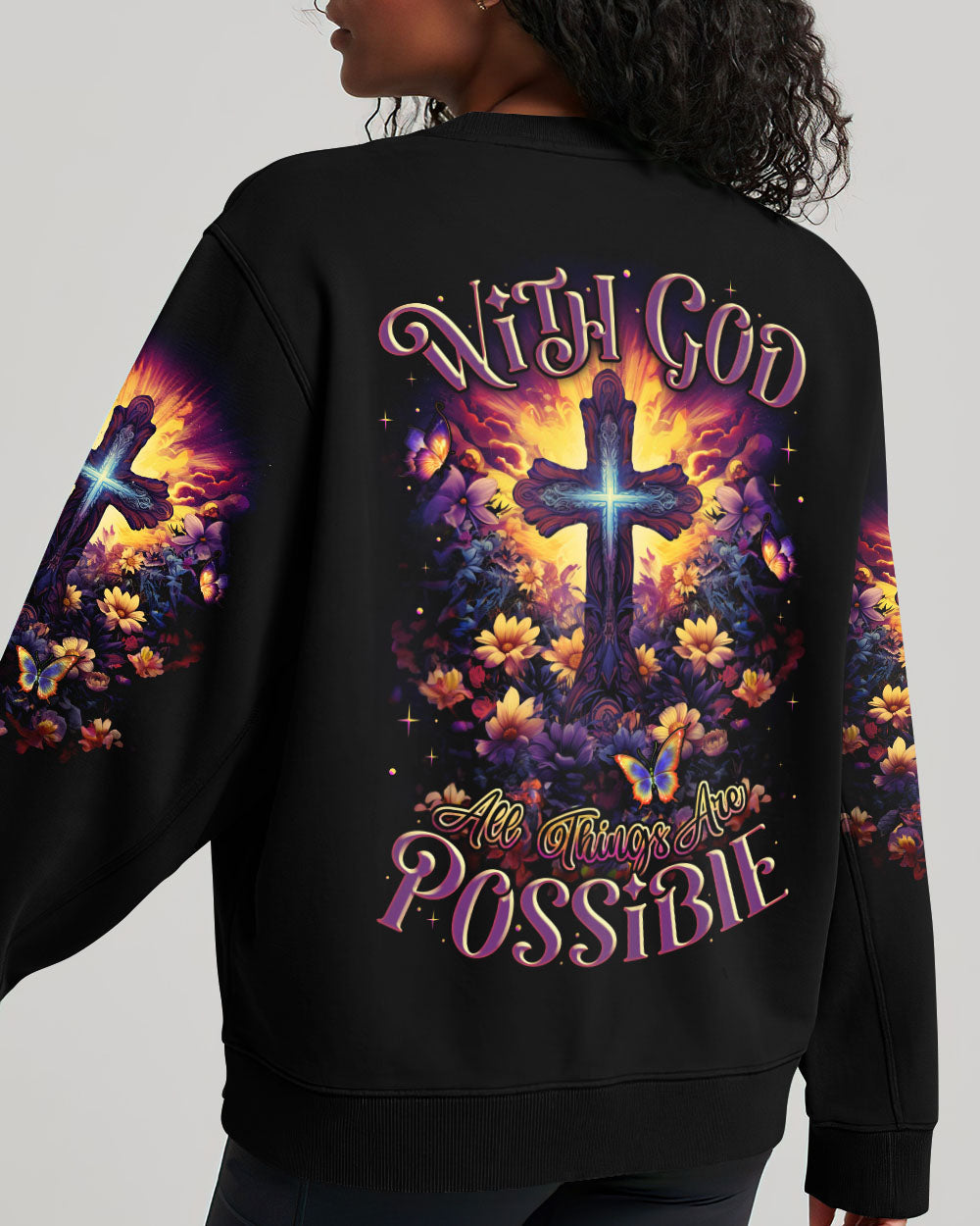 With God All Things Are Possible Women's All Over Print Shirt - Tlnz1107234