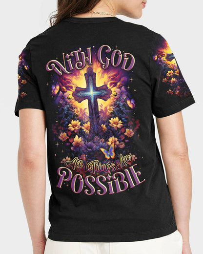 With God All Things Are Possible Women's All Over Print Shirt - Tlnz1107234