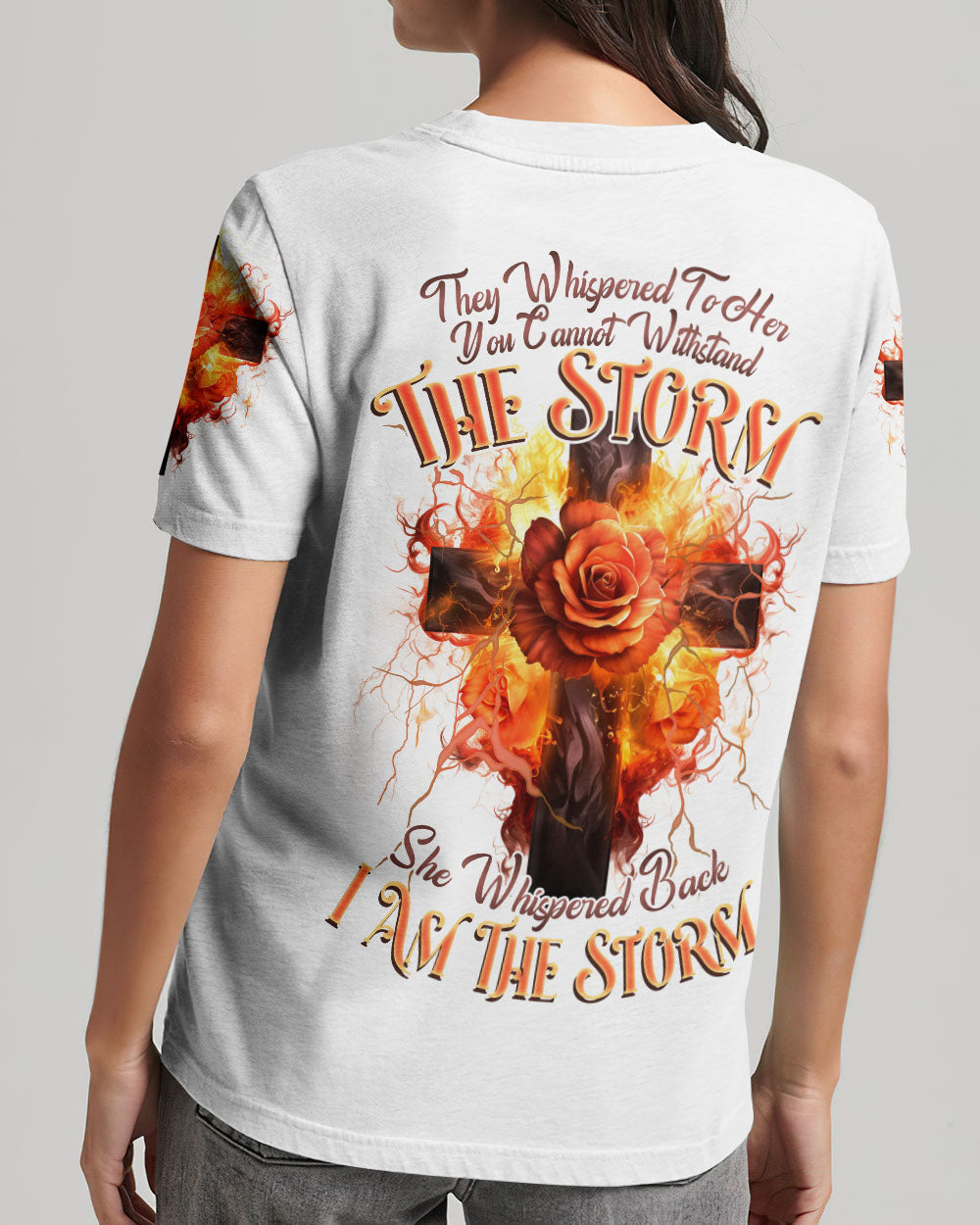 I Am The Storm Rose Cross Women's All Over Print Shirt - Tlnz1907234