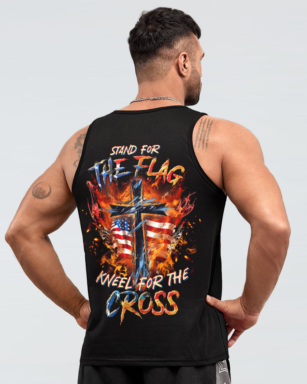 Stand For The Flag Kneel For The Cross Men's All Over Print Shirt - Tltr0707231