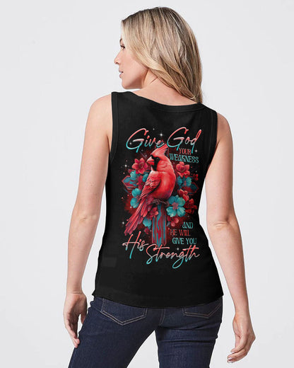 Give God Your Weakness Cardinal Bird Women's All Over Print Shirt - Tltr1707231