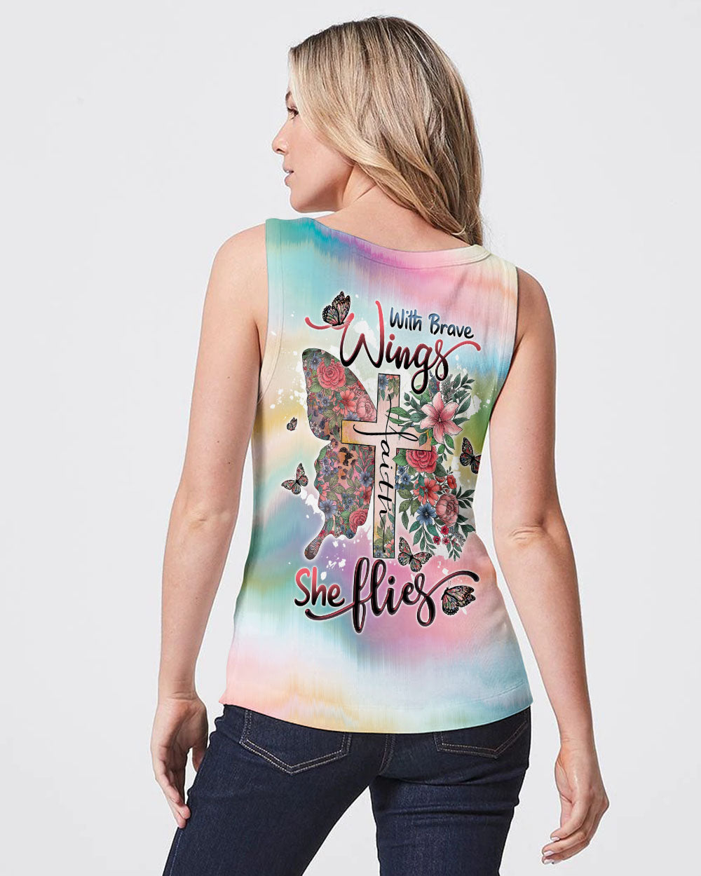 With Brave Wings She Flies Women's All Over Print Shirt - Tltw1307234