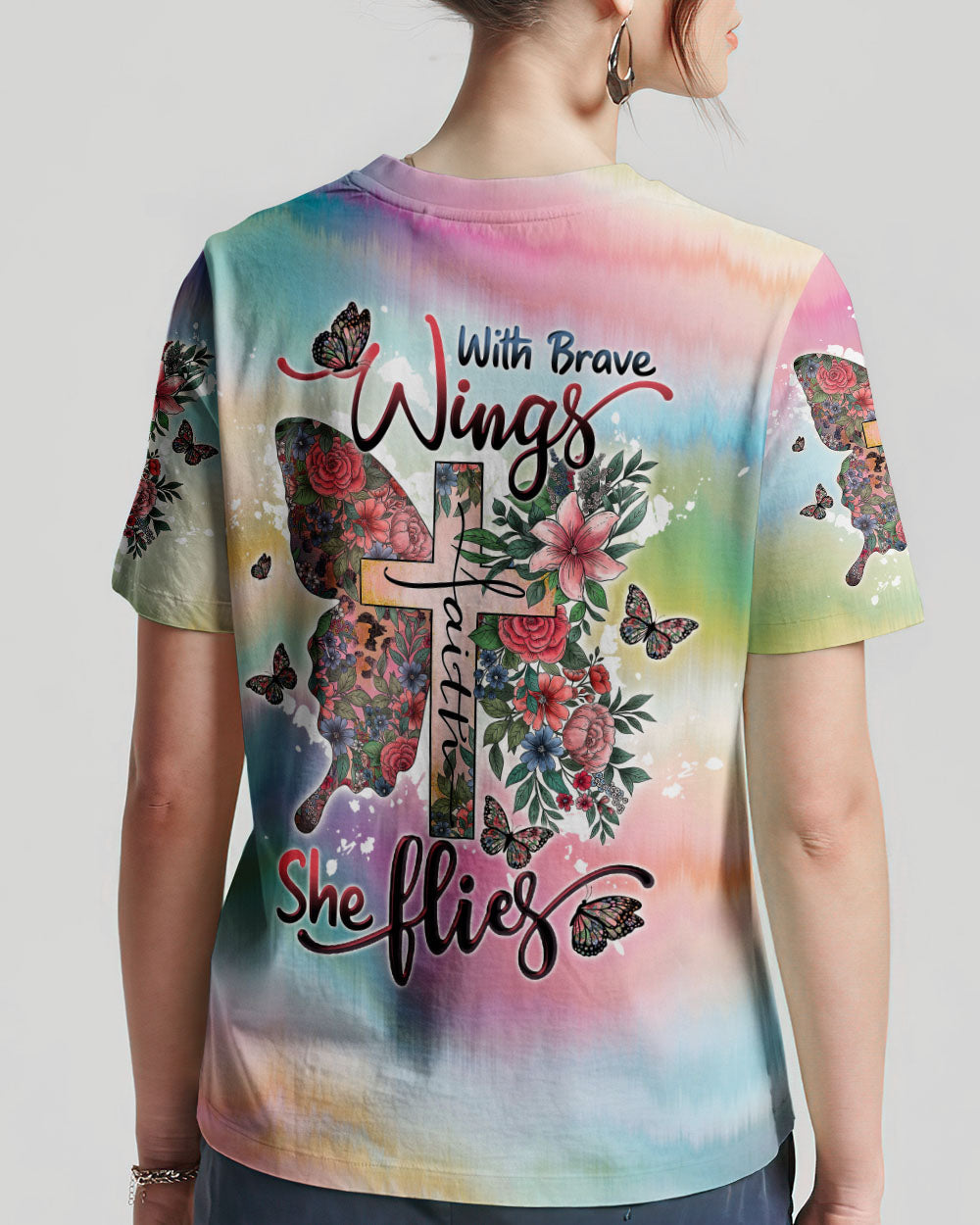 With Brave Wings She Flies Women's All Over Print Shirt - Tltw1307234