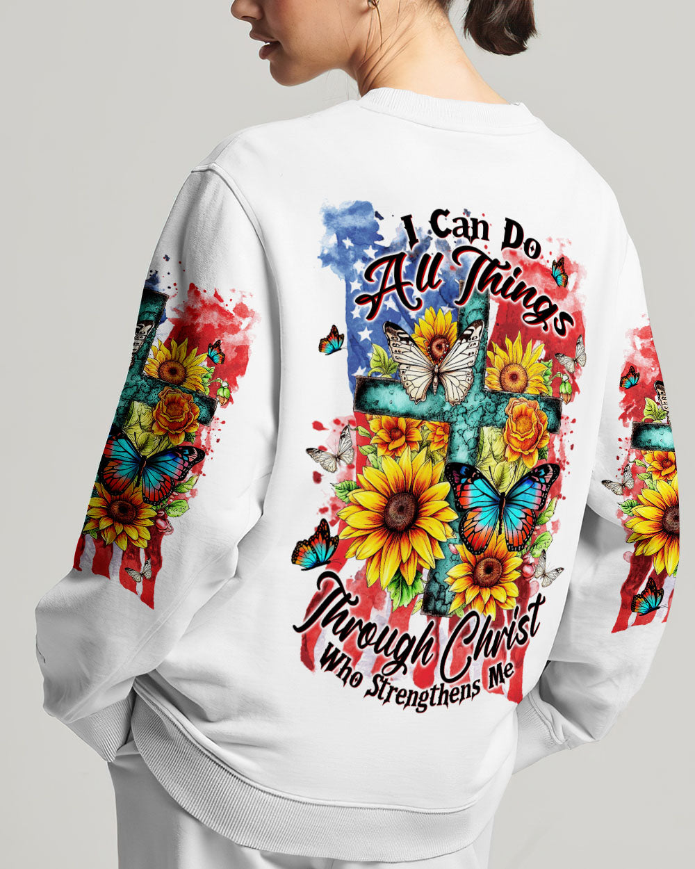 I Can Do All Things Flag Women's All Over Print Shirt - Tltw2007232