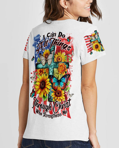 I Can Do All Things Flag Women's All Over Print Shirt - Tltw2007232