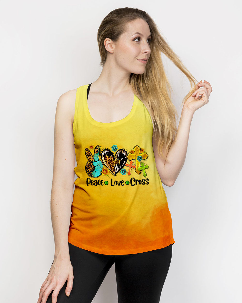 Peace Love Cross Women's All Over Print Shirt - Ty0707232