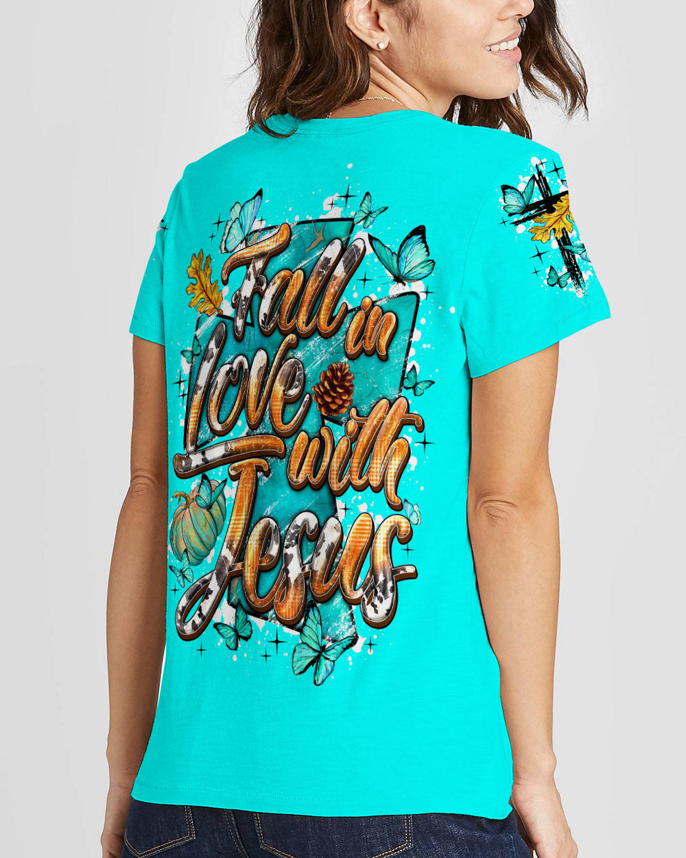 Fall In Love With Jesus Women's All Over Print Shirt - Ty1007231