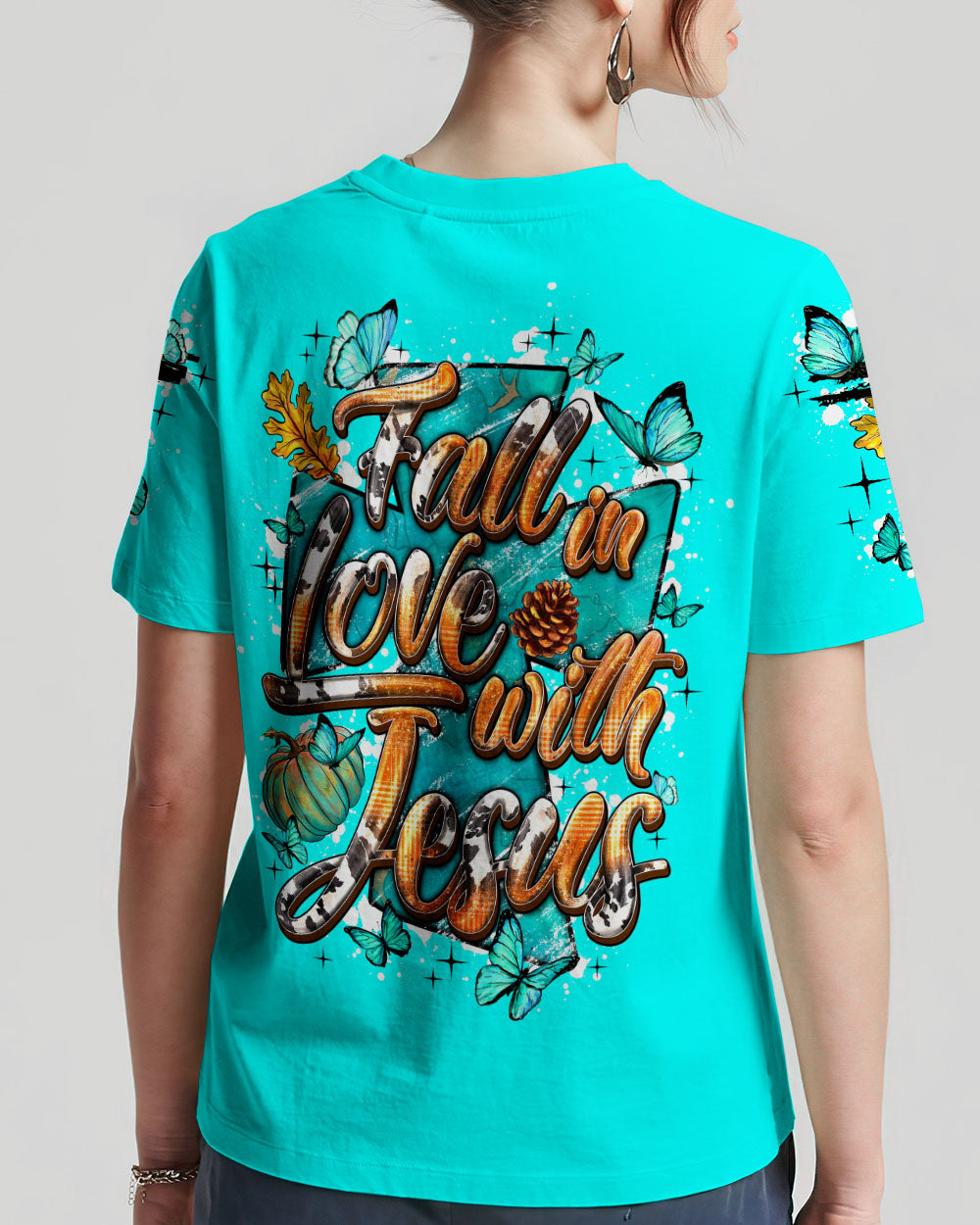 Fall In Love With Jesus Women's All Over Print Shirt - Ty1007231