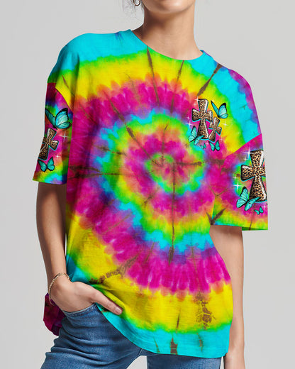 Love Cross Tie Dye Women's All Over Print Shirt - Ty1007232