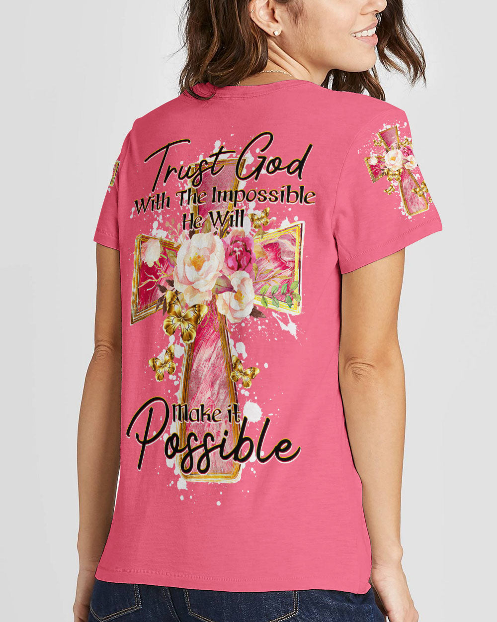 Trust God Women's All Over Print Shirt - Ty1207232