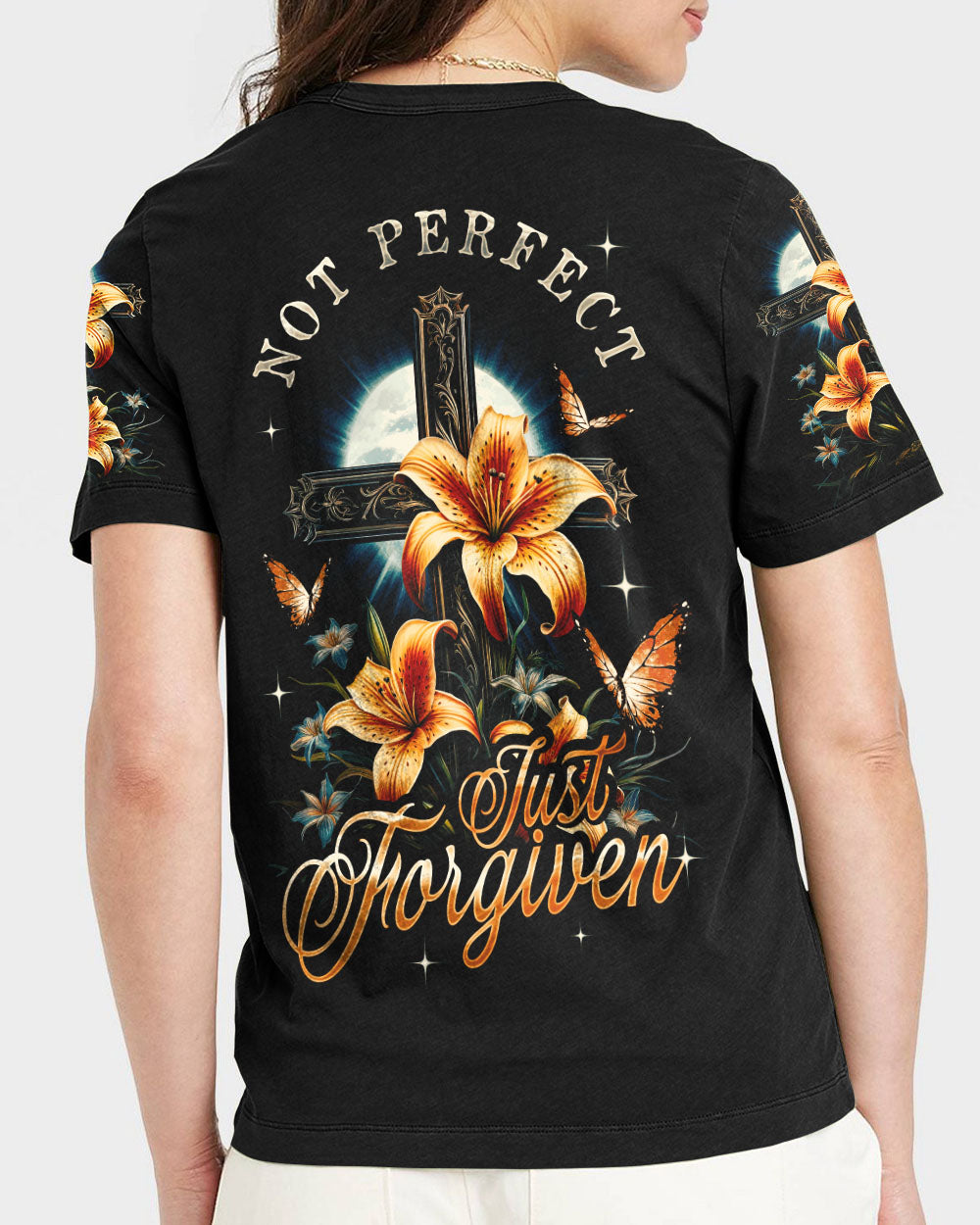 Not Perfect Just Forgiven Women's All Over Print Shirt - Ty1707231