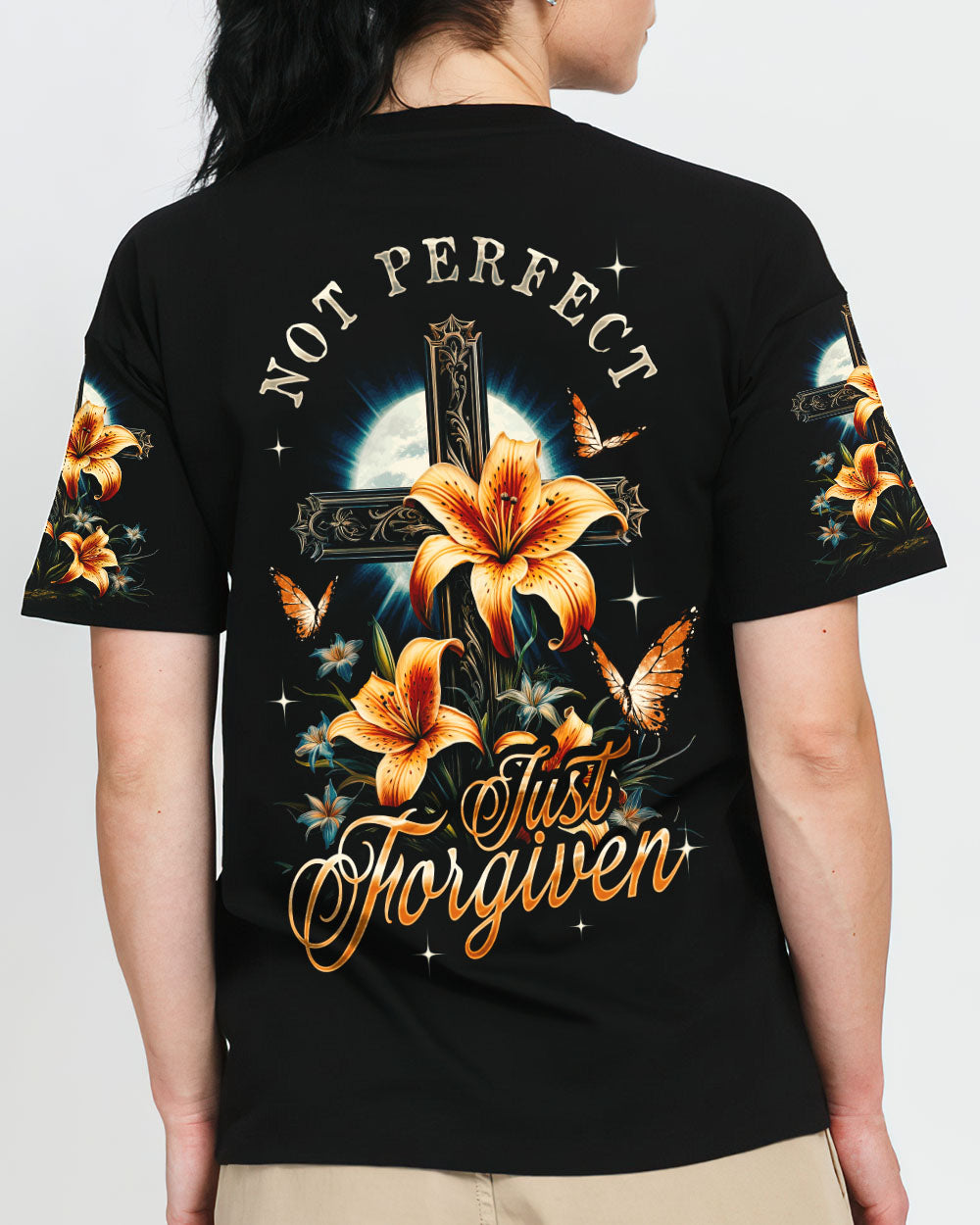 Not Perfect Just Forgiven Women's All Over Print Shirt - Ty1707231