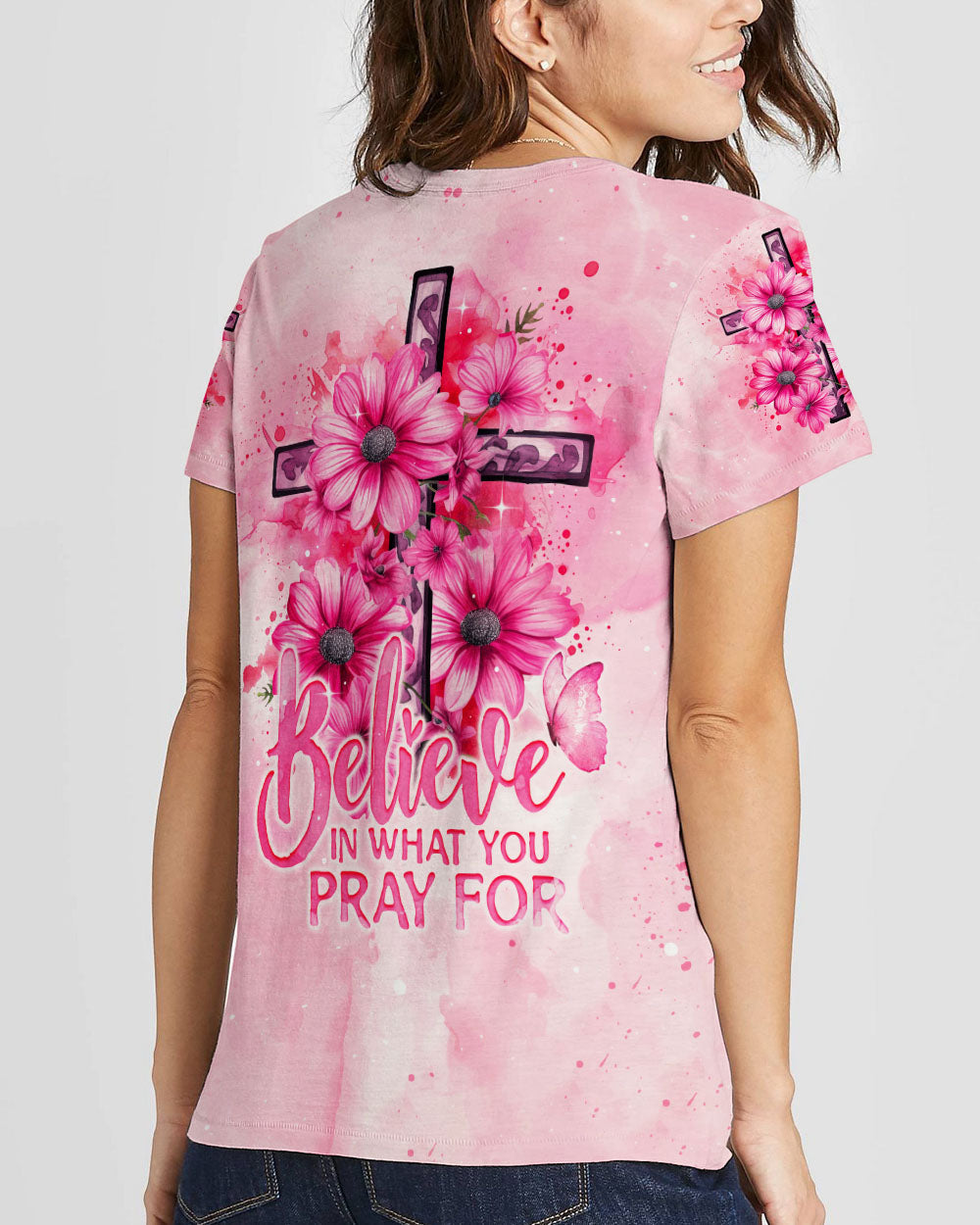 Believe In What You Pray Women's All Over Print Shirt - Ty2407233