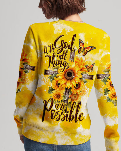 With God All Things Are Possible Women's All Over Print Shirt - Ty2707233