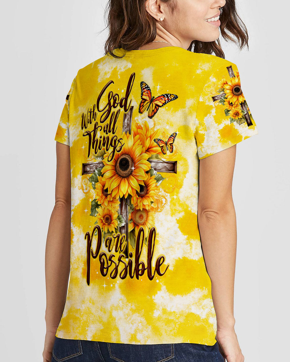 With God All Things Are Possible Women's All Over Print Shirt - Ty2707233