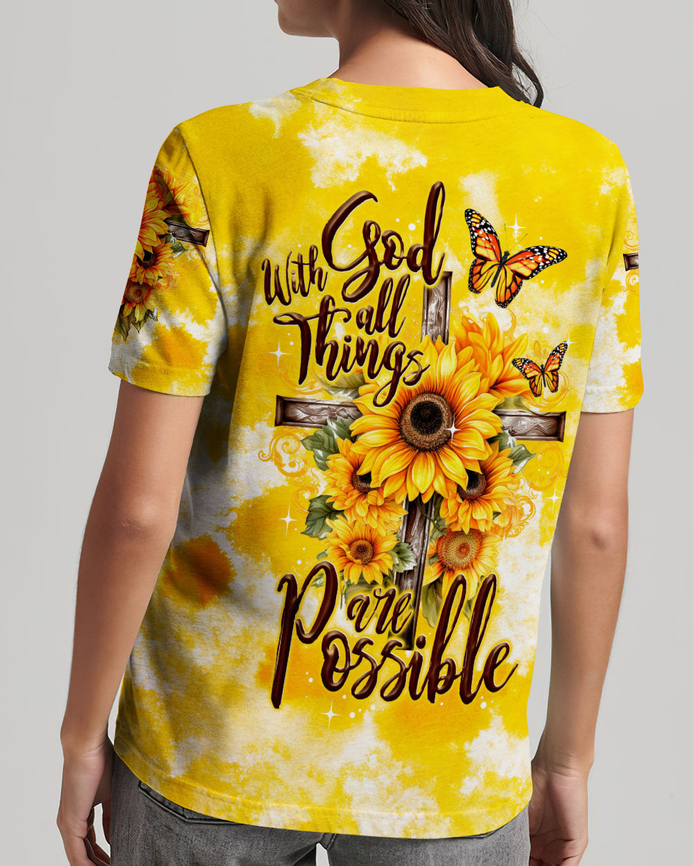 With God All Things Are Possible Women's All Over Print Shirt - Ty2707233