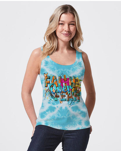 Faith Over Fear Tie Dye Women's All Over Print Shirt - Tytd0807233