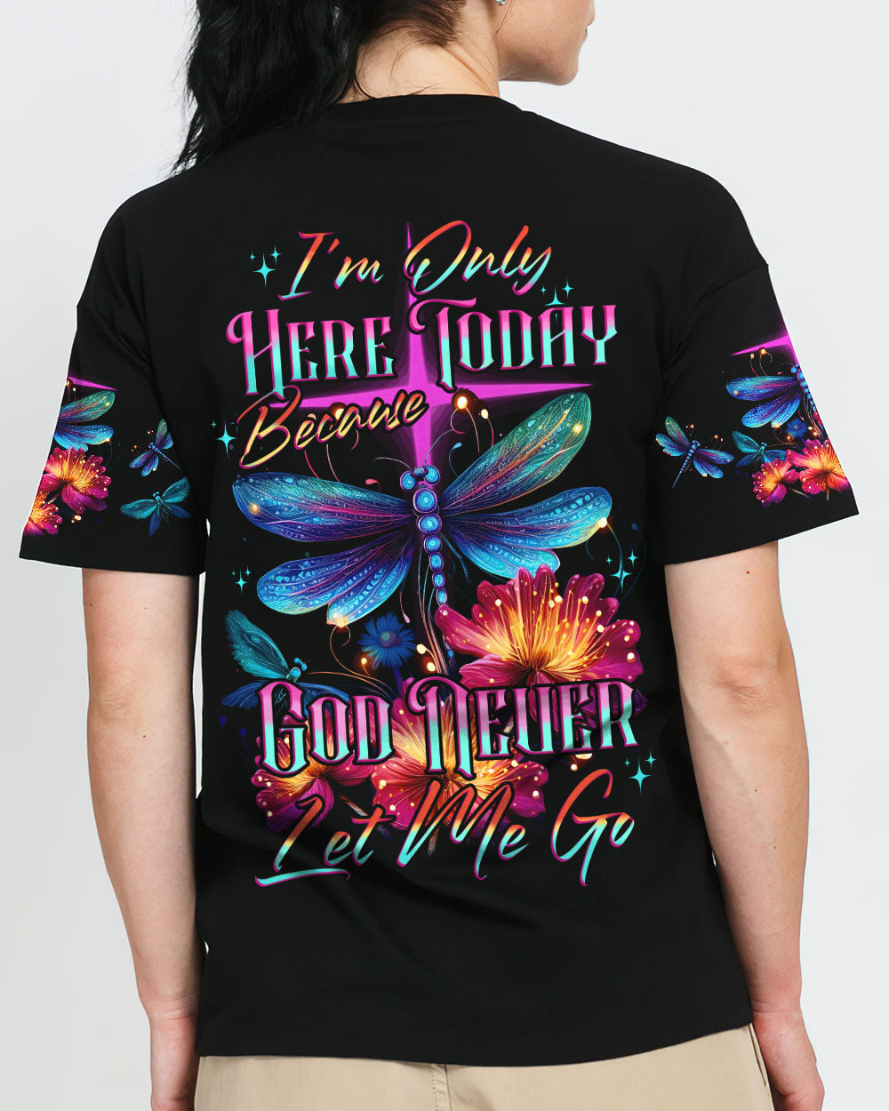 God Never Let Me Go Dragonfly Women's All Over Print Shirt - Tytd1007234