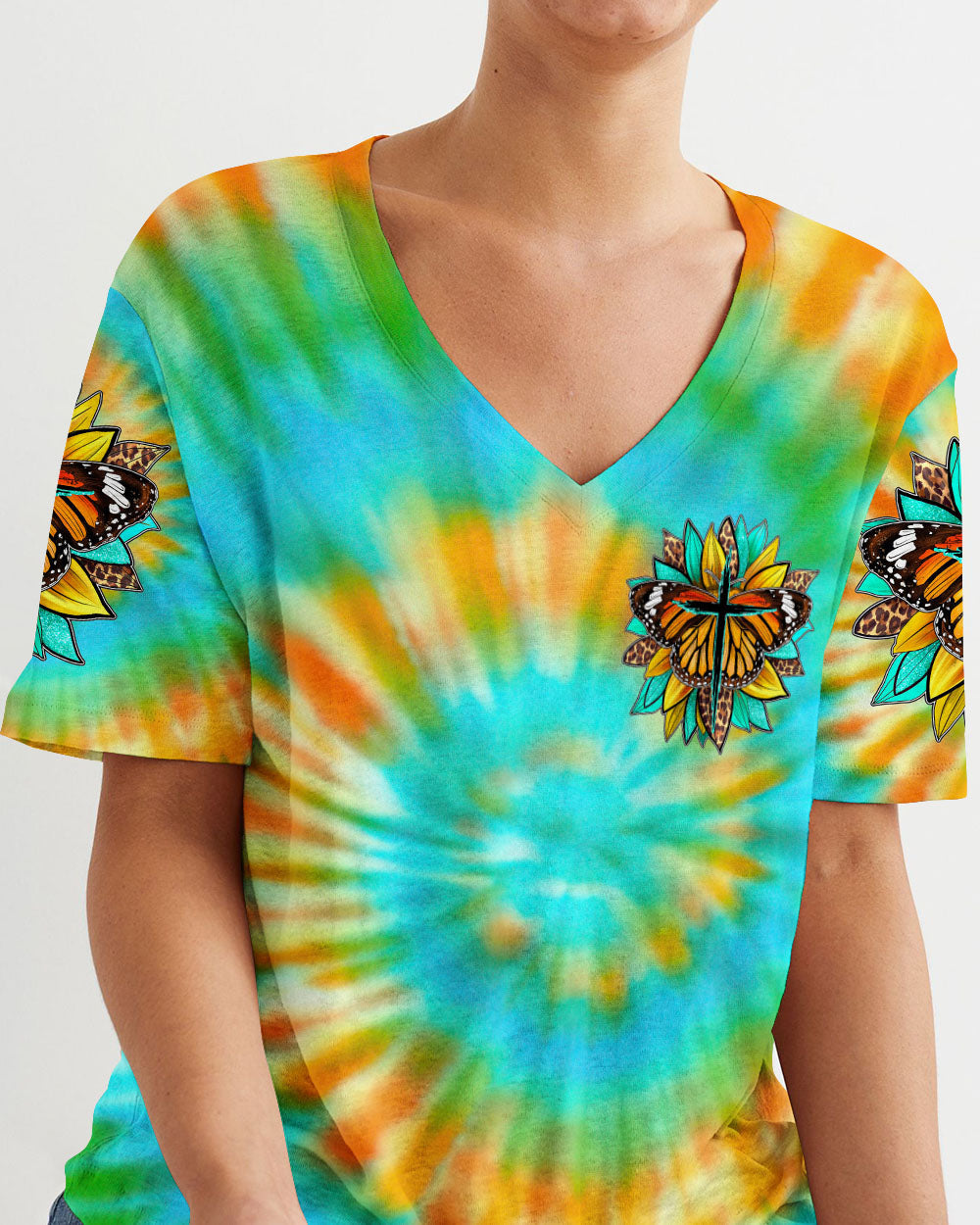 Y'all Need Jesus Tie Dye Women's All Over Print Shirt - Tytd1007235