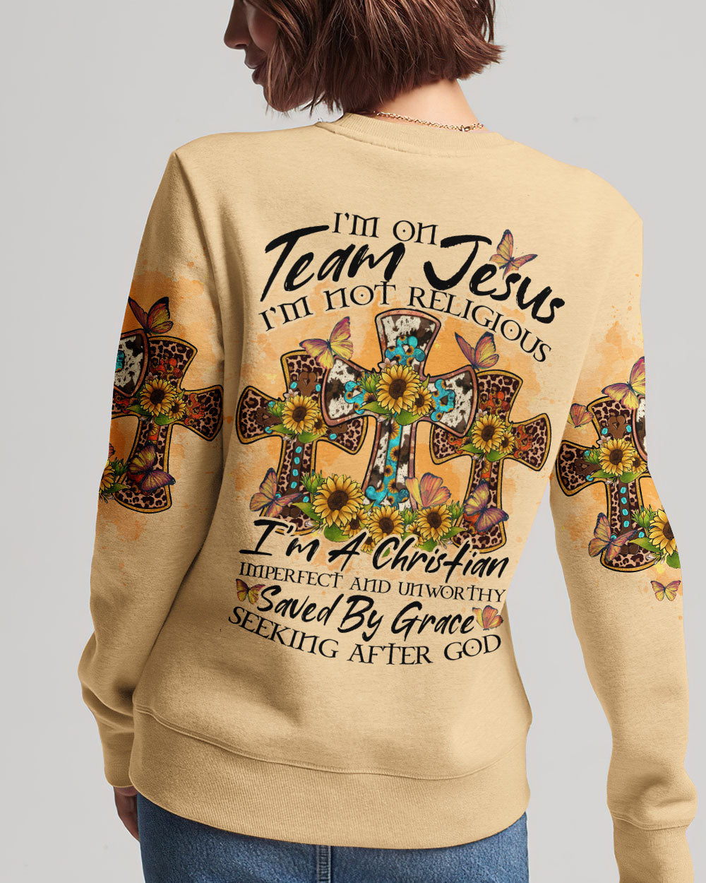 I'm on Team Jesus Women's All Over Print Shirt - Tytd1307233