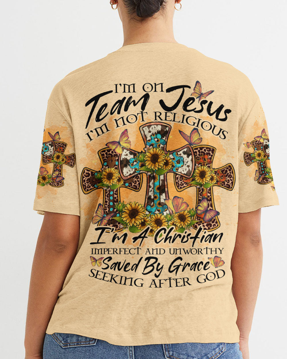 I'm on Team Jesus Women's All Over Print Shirt - Tytd1307233