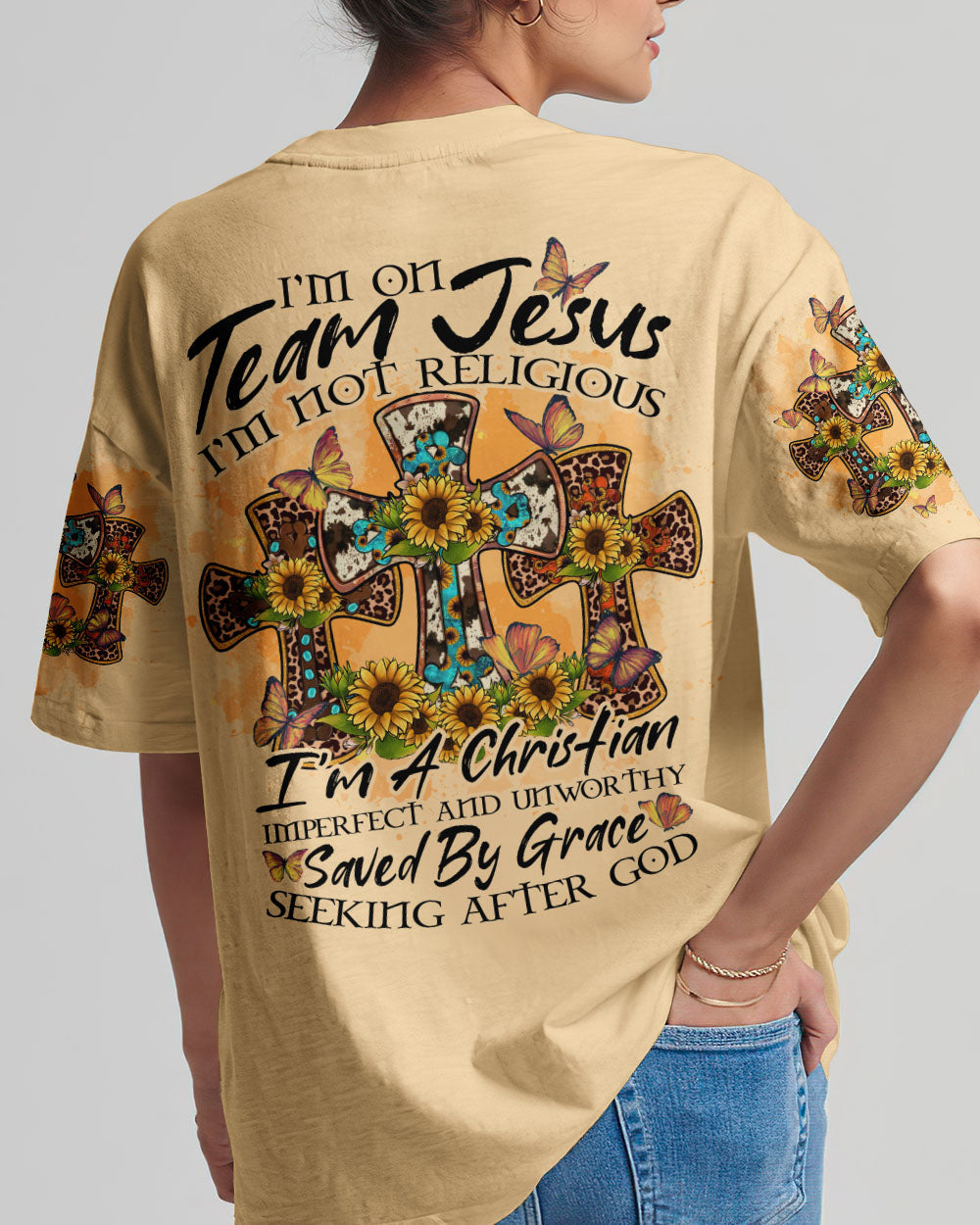 I'm on Team Jesus Women's All Over Print Shirt - Tytd1307233