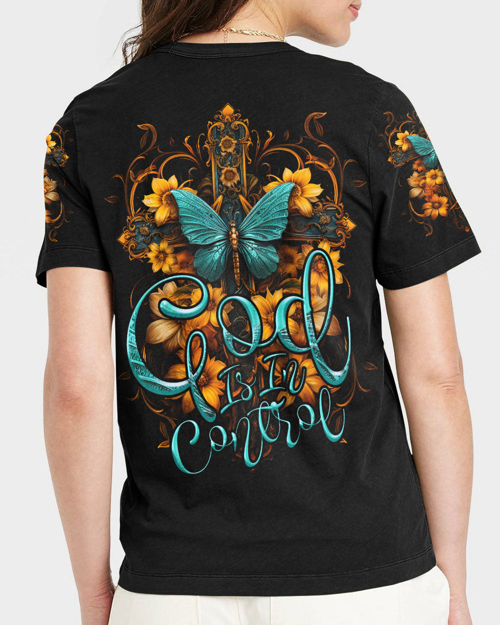 God Is In Control Women's All Over Print Shirt - Tytd2007234