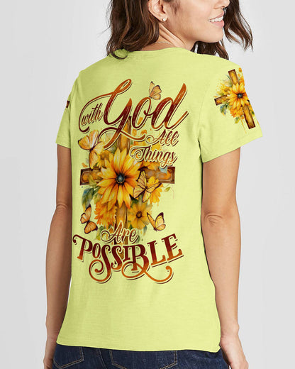 With God All Things Are Possible Women's All Over Print Shirt - Tytd2407232