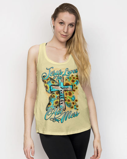 Jesus Loves This Hot Mess Women's All Over Print Shirt - Tytd2707231