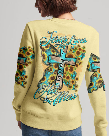 Jesus Loves This Hot Mess Women's All Over Print Shirt - Tytd2707231