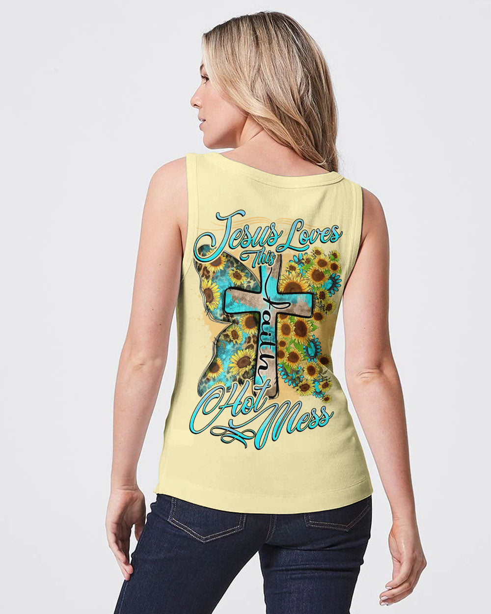 Jesus Loves This Hot Mess Women's All Over Print Shirt - Tytd2707231