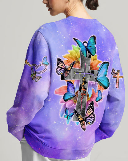 Cross Faith Butterflies Women's All Over Print Shirt - Tytm0507232