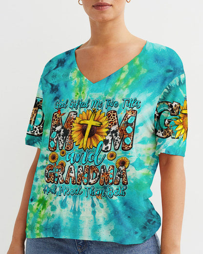 God Gifted Me Two Titles Tie Dye Women's All Over Print Shirt - Tytm0707233