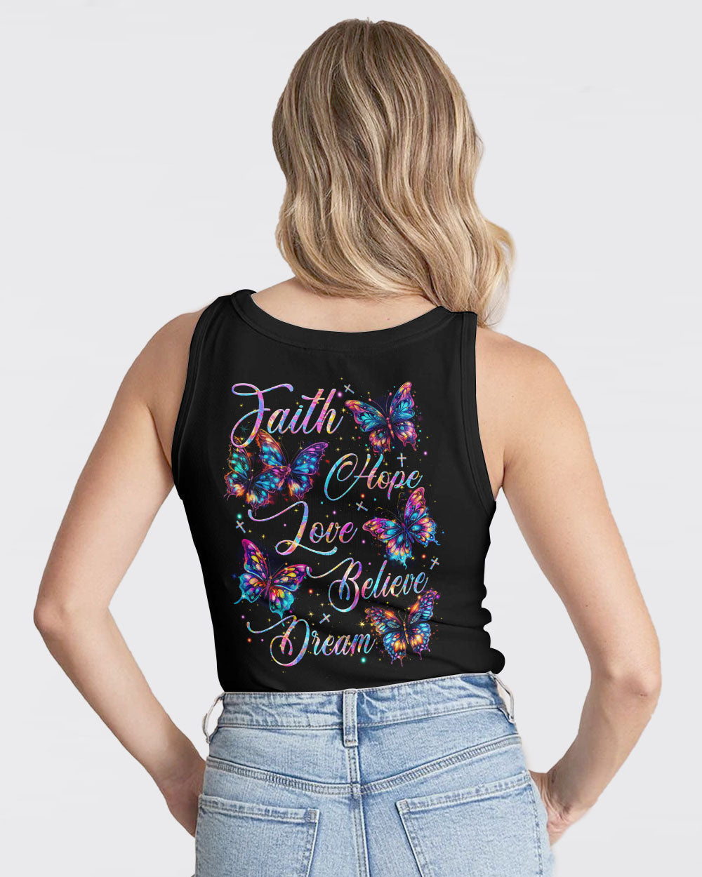 Faith Hope Love Butterflies Women's All Over Print Shirt - Tytm1807232