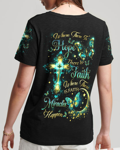 Where There Is Hope There Is Faith Women's All Over Print Shirt - Yhdu1207233