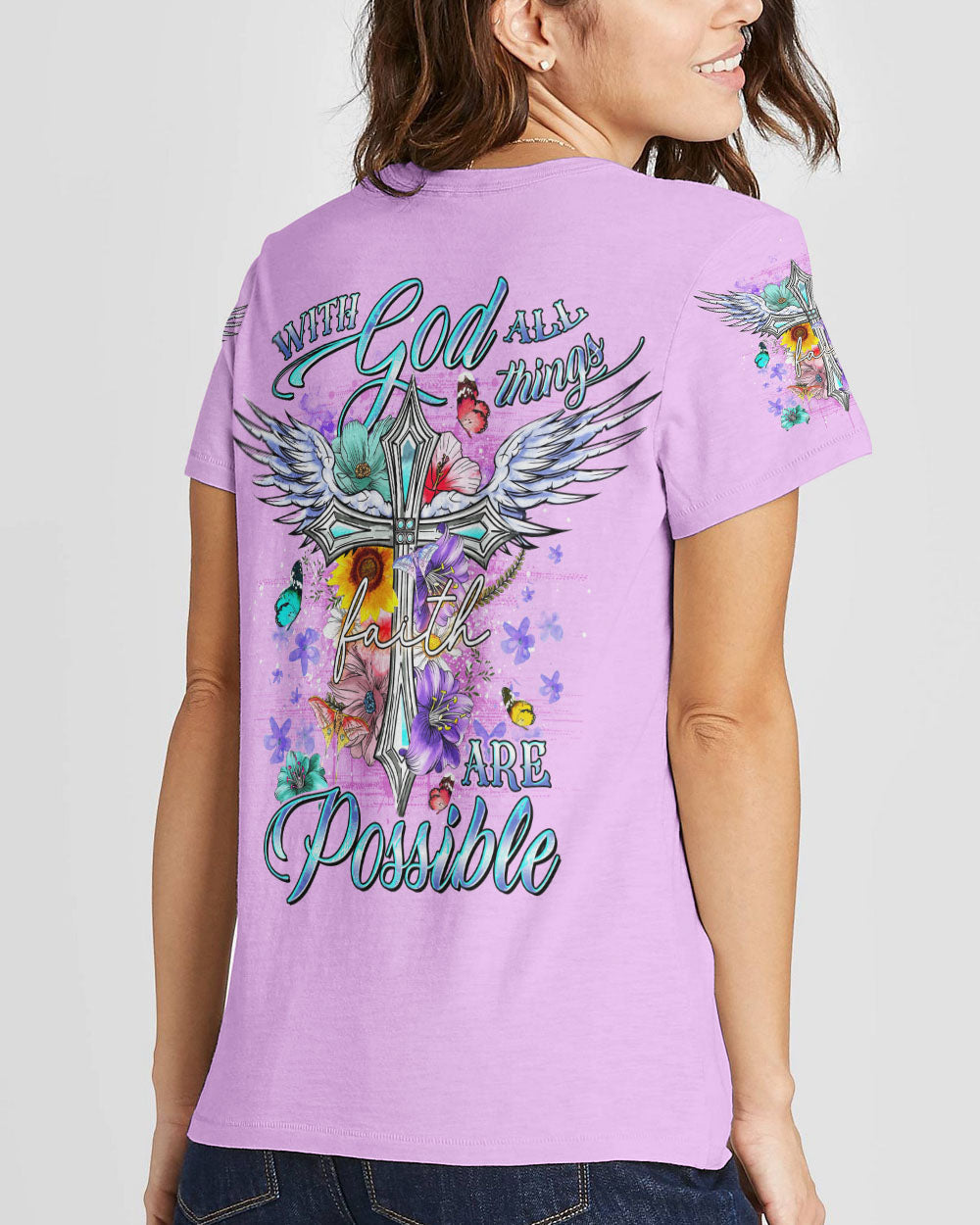 With God All Things Are Possible Women's All Over Print Shirt - Yhdu2807231