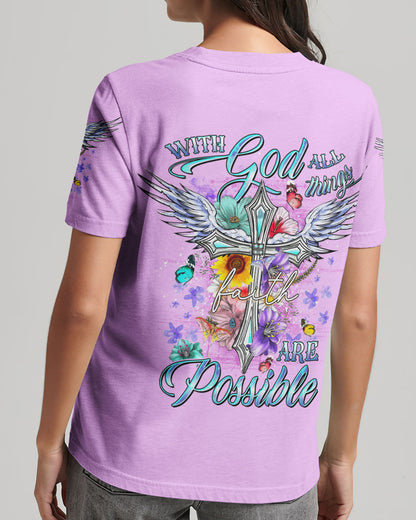 With God All Things Are Possible Women's All Over Print Shirt - Yhdu2807231