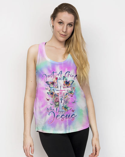 Just A Girl Who Loves Jesus Tie Dye Women's All Over Print Shirt - Yhln0707233